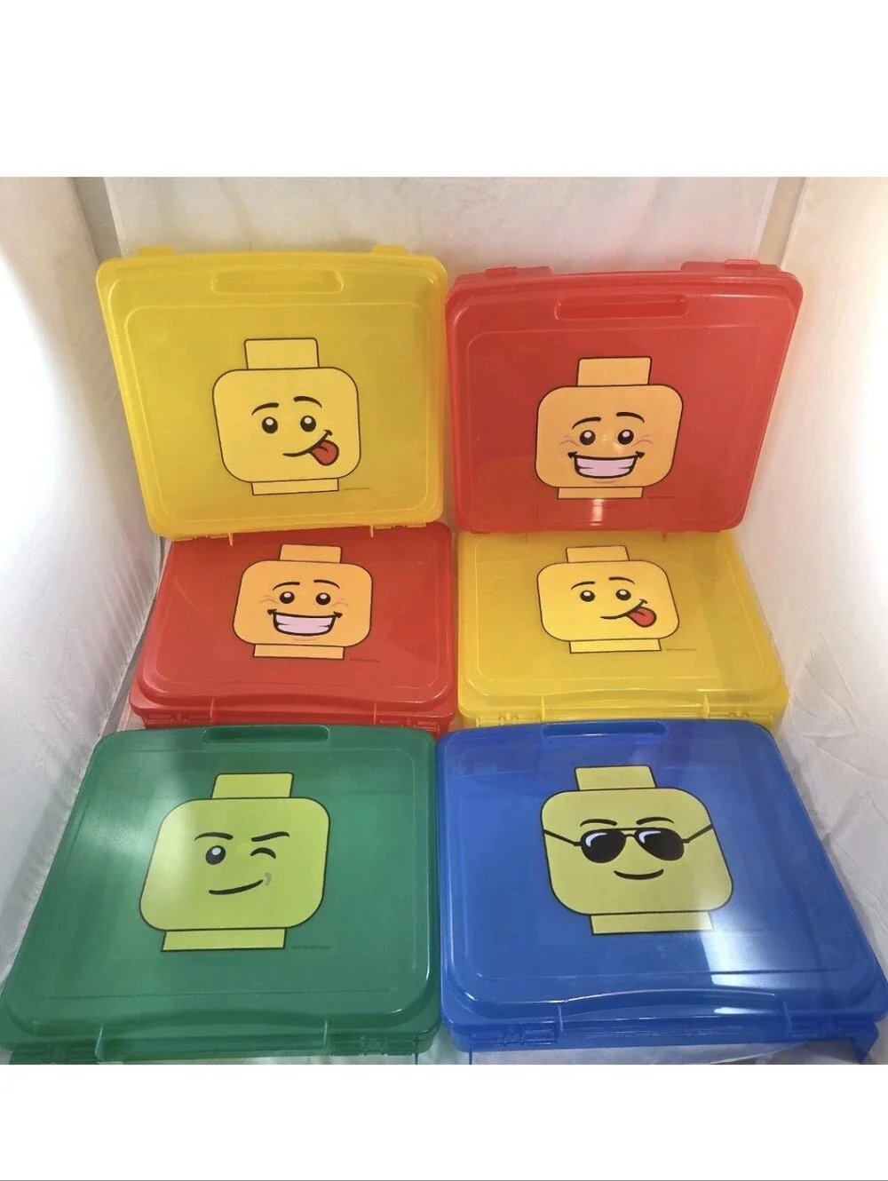 LEGO IRIS 6 Drawer Storage Organizer Tower Multi-Color Lidded Bins 2013